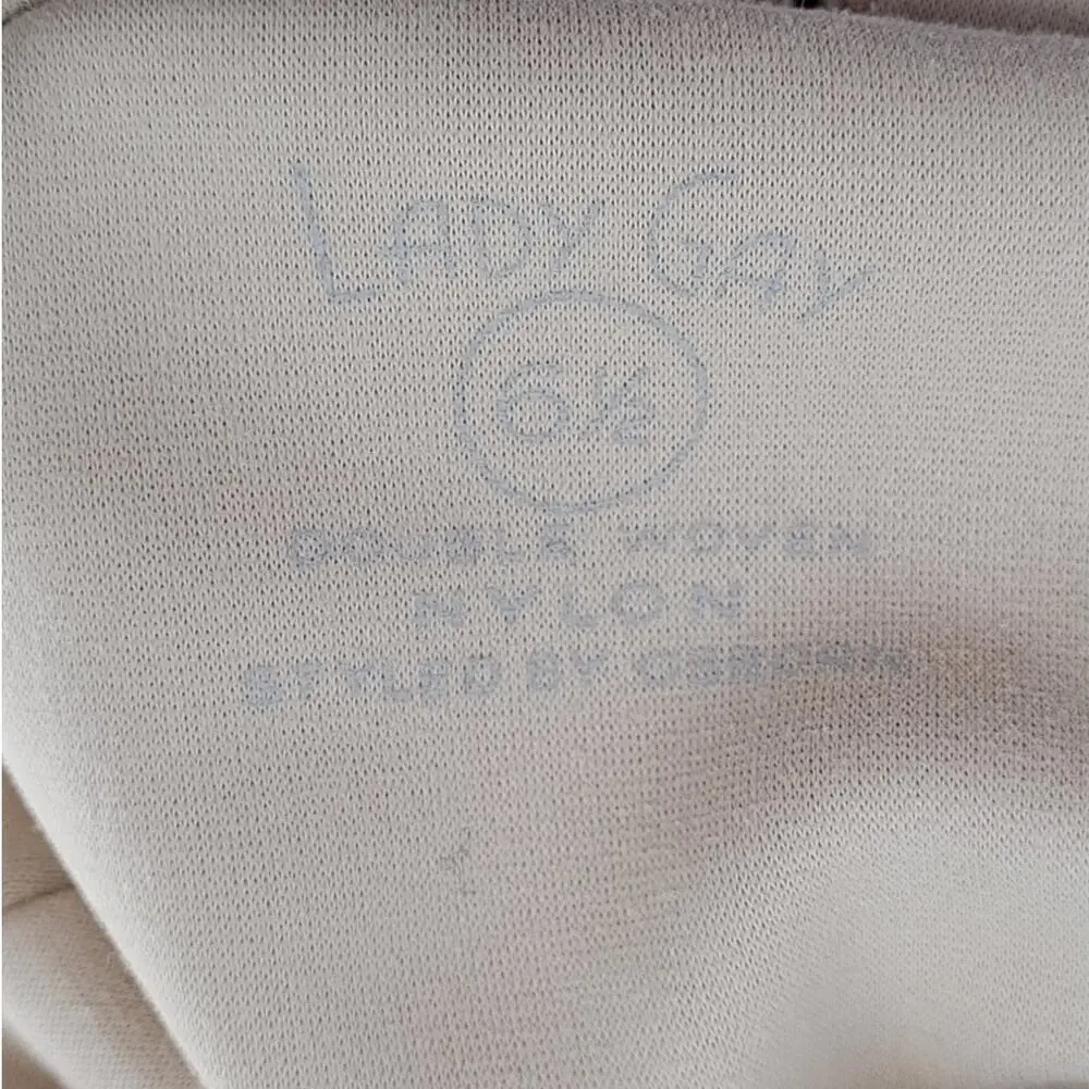 Vintage Lady Gay Ivory Opera Gloves Deadstock NOS Bridal Mid Century Size 6.5